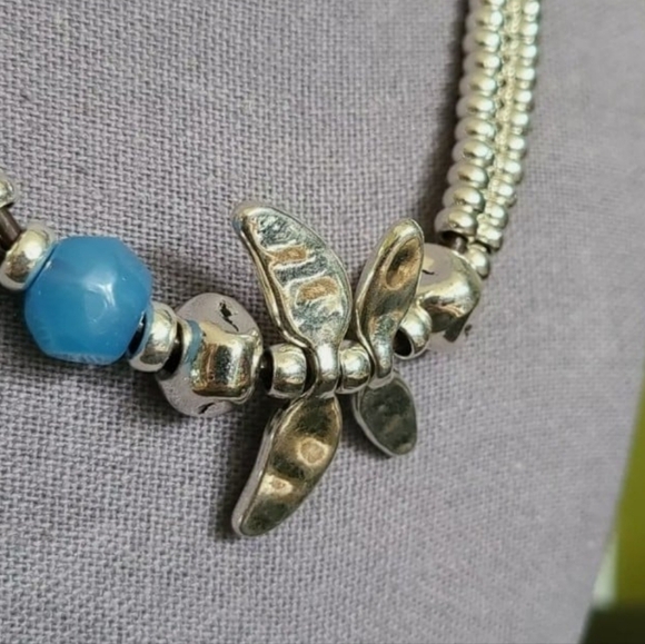 Dragonfly • Bohemian Necklace • Blue Stone - Picture 7 of 12